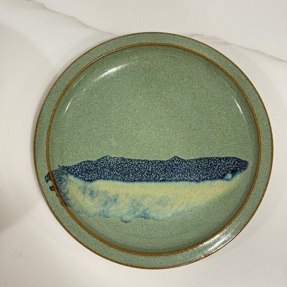 VTG 90's Hand Thrown Signed 2 PC Pottery Berry Strainer Bowl Colander & Plate 8" - Picture 5 of 11